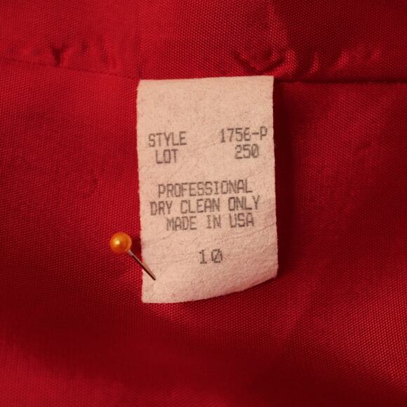 Vintage DUMAS Women's Blazer Size 10 Petite 100% Wool Jacket gold buttons USA - Picture 14 of 16